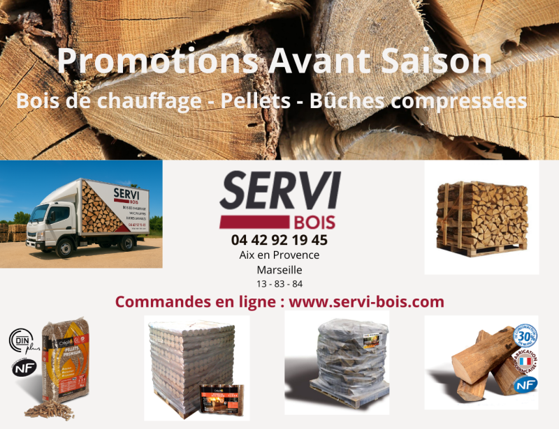 Profitez des promotions de présaison sur les combustibles bois du 01/05/2025 au 31/07/2025